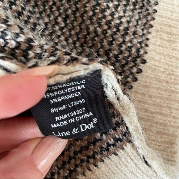 Anthropologie, Line & Dot, Leopard Print Open Cardigan, Cream, Brown & Black Tan - Picture 10 of 11